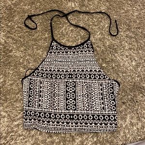 Garage halter crop top